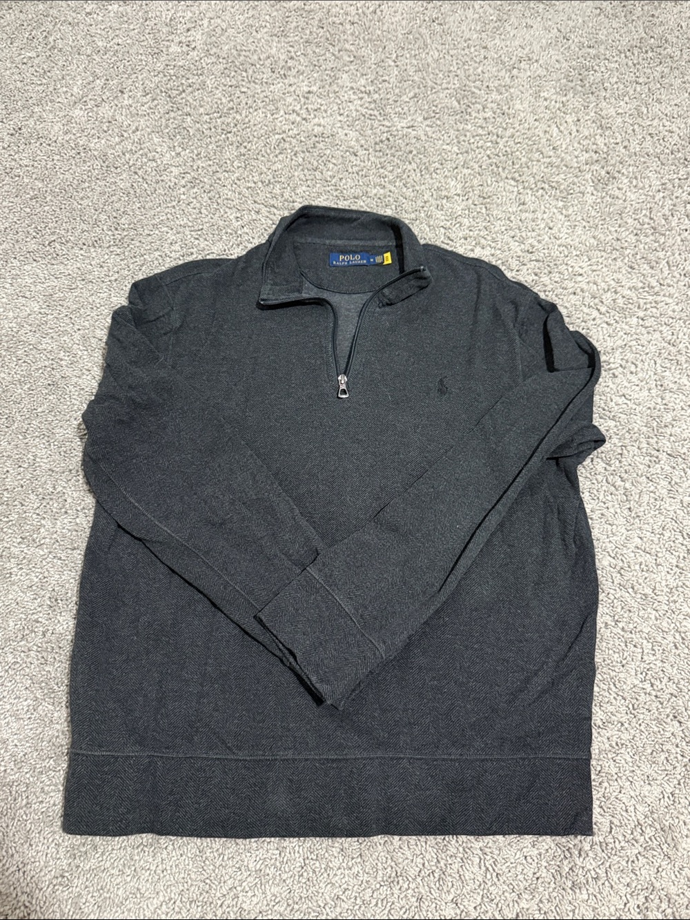 Ralph Lauren Men's Black Half-Zip Pullover Sweater
